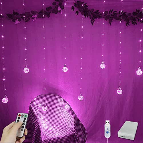 Wishing Ball Curtain Lights 200 LED Window Curtain String Light with Remote