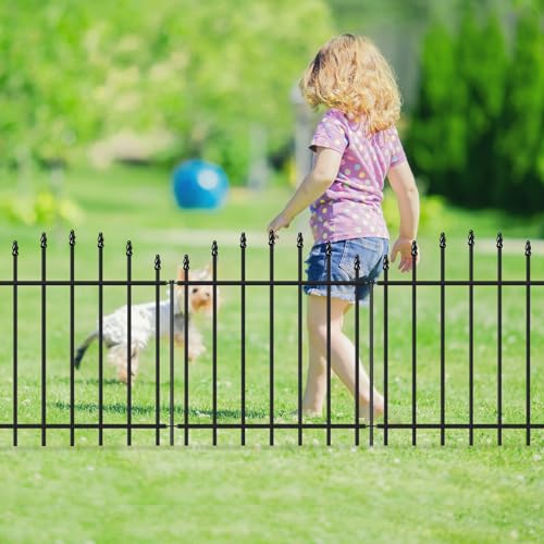 26” x 12’ No Dig Metal Garden Fence with Stakes