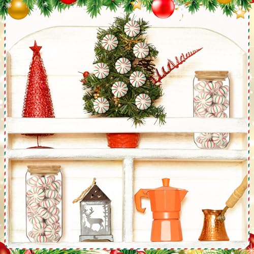 36 Pcs Felt Peppermint Christmas Decorations Wool (36 Count)
