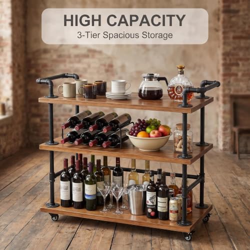Industrial Pipe Bar Carts