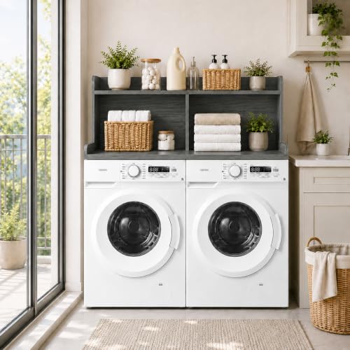 Washer Dryer Countertop with Extra Tall Shelf