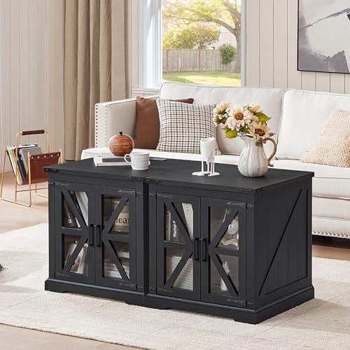 24'' End Table Set 2 with Charger for Living Room (2 Count)