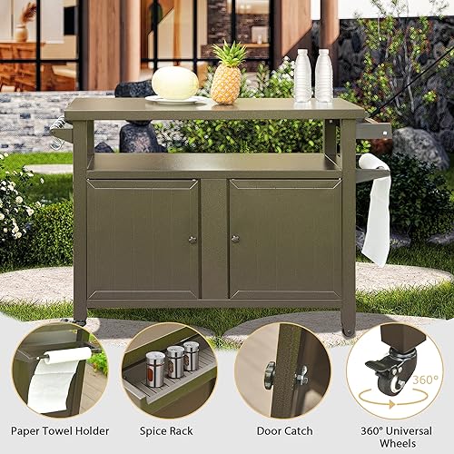 Domi Outdoor Grill Cart with Wheels