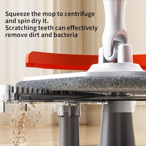 Spin Mop and Bucket Set with Separate Dirty and Clean Water