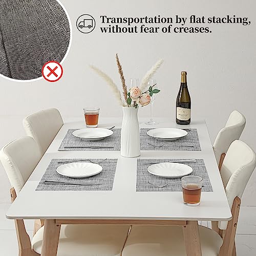 Linen Grey Placemats Set of 12 (12 Count)