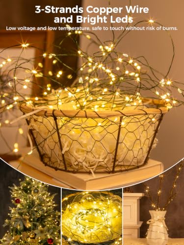 4PACK 33FT 100LEDs Solar Fairy Lights (4 Count)