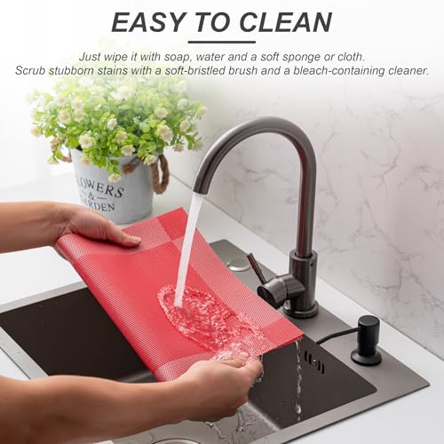 Placemats Set of 6 Washable Indoor (6 Count)