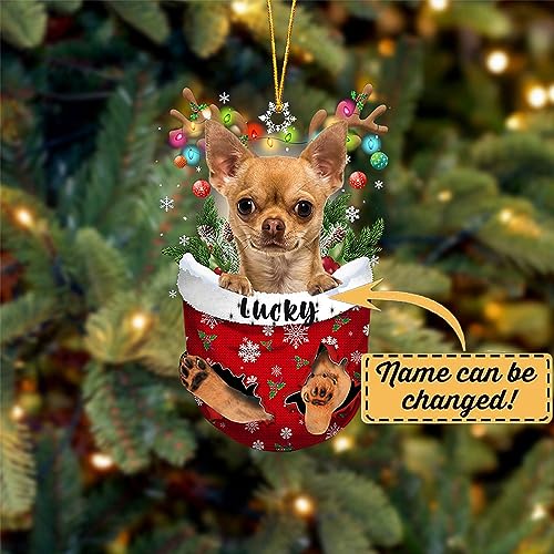 Tan Chihuahua Christmas Ornament