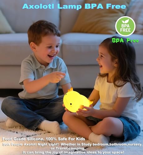 Axolotl Squishy Silicone Night Light
