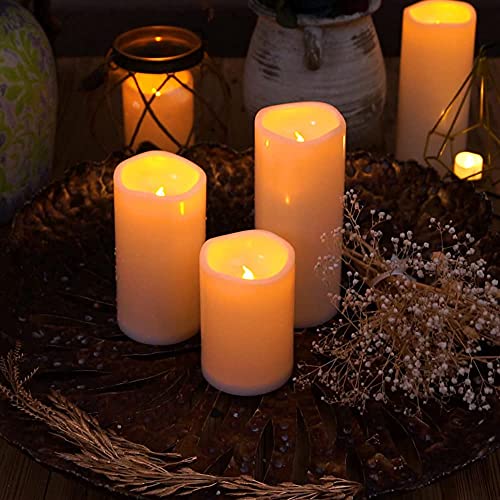 6" 8" 10" x 4" Waterproof Outdoor Flameless Candles (3 Count)