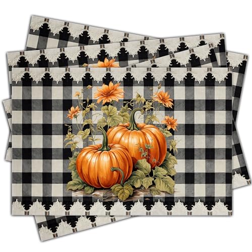 Halloween Pumpkin Placemats Set of 4 (4 Count)