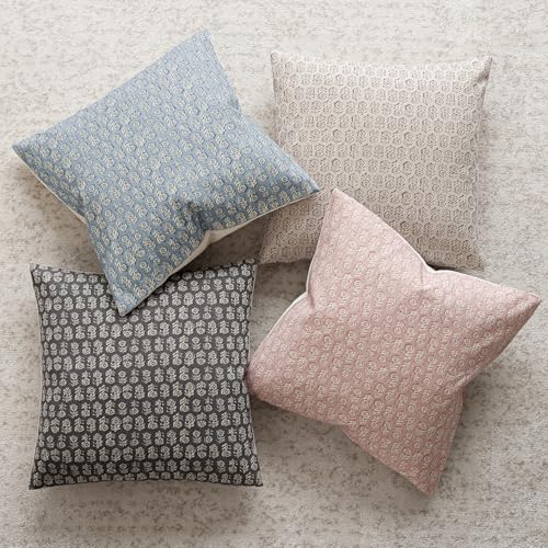 Decorative Floral Print Throw Pillow Covers 18×18 Light Pink (2 Count)