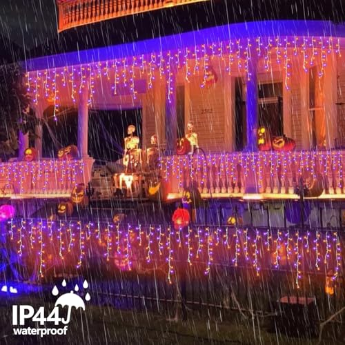 Orange and Purple Halloween Lights (66 Foot)