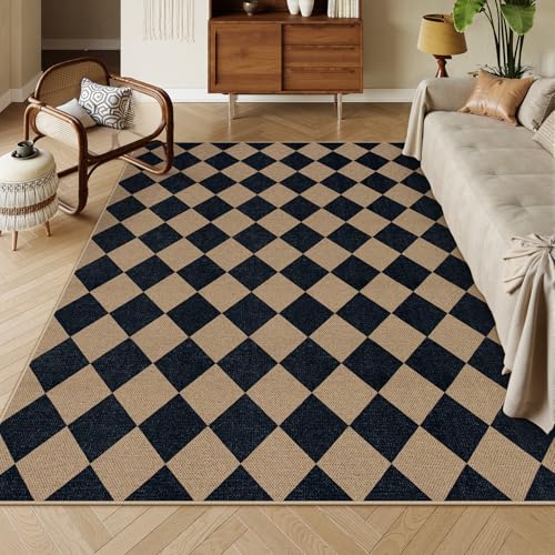 Checkered Easy Jute 6x9 Area Rugs