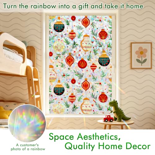Rainbow Stained Glass Window Privacy Film