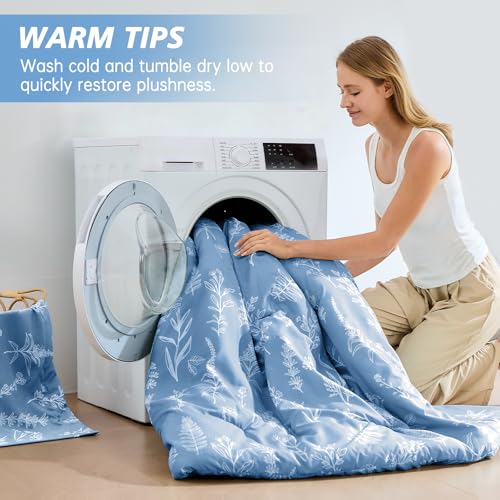 Ice Blue Bed in a Bag King 7 Pieces