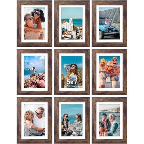 5x7 Picture Frames Set of 9 (9 Count)