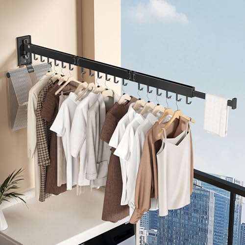 Wall Mounted Collapsible Clothes Drying Rack