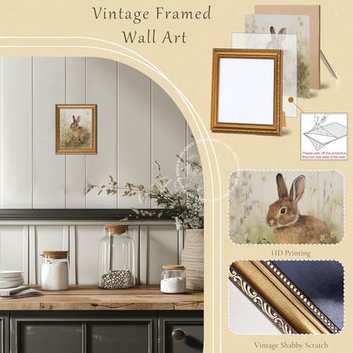 Vintage Gold Framed Wall Art for Home Decor