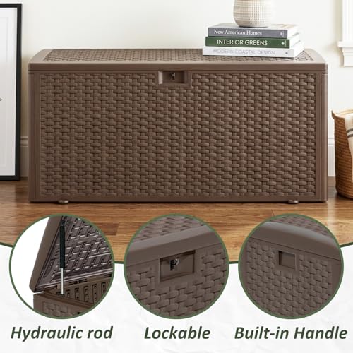Premium Pro Edition 180 Gallon Lockable Resin Deck Box