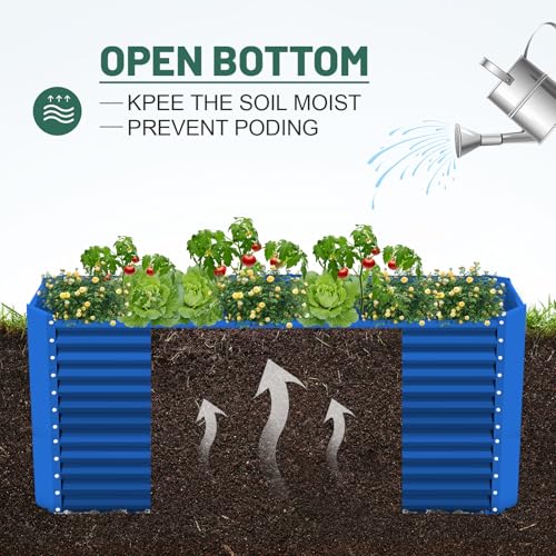 6x3x3ft Rectangular Galvanized Raised Garden Beds