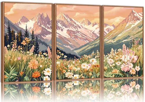Vintage Floral Framed Canvas Wall Art Set (3 Count)