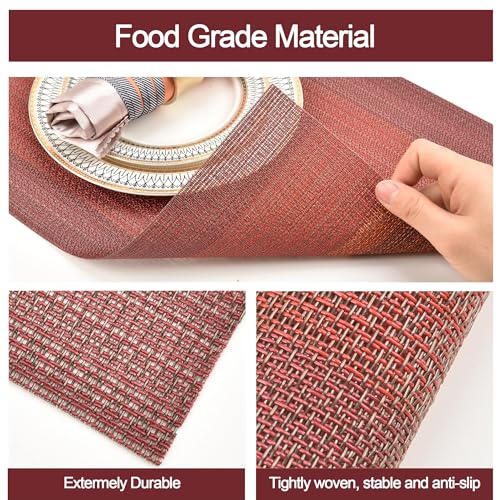 Red Placemats Set of 6 (6 Count)