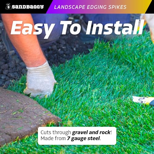 6 Inch Galvanized Landscape Edging Spikes (100 Count)