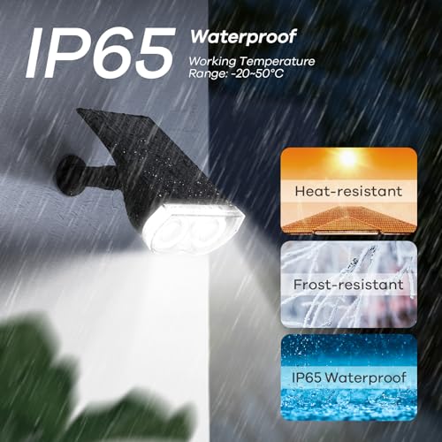 Solar Lights Outdoor Waterproof Landscape Spotlight Daylight 6 Pack (6 Count)