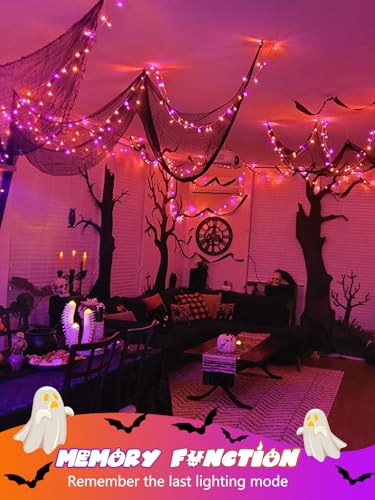 2 Pack 200 LED Battery Operated Halloween Lights