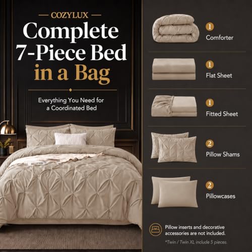 King Size Comforter Set Wheat