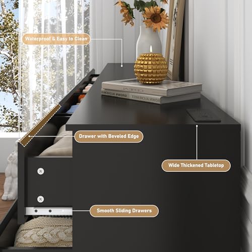 Black Malm Dresser for Bedroom