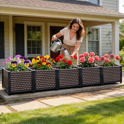Large Planters for Outdoor Plants 14" Tall Planter Box