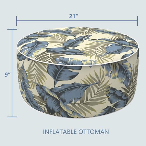 Inflatable Stool Ottoman Footrest with Handle