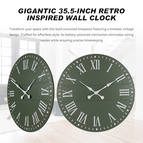 Large Wall Clock with Roman Numeral
