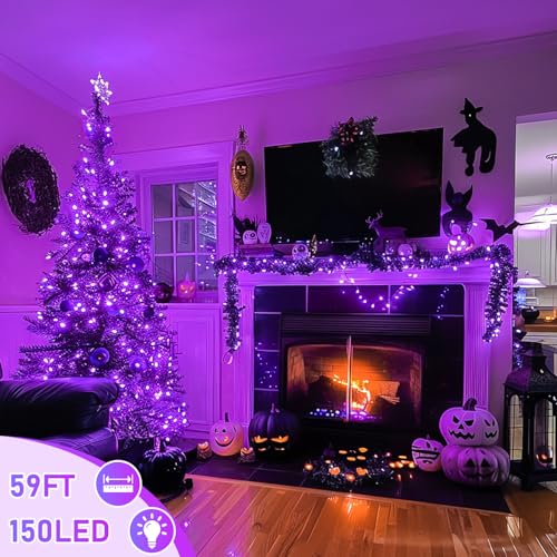 150 LED Purple String Lights (59 Foot)