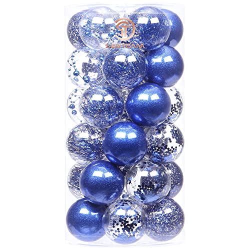 30 Pack Clear Christmas Ball Ornaments with Fillers (30 Count)
