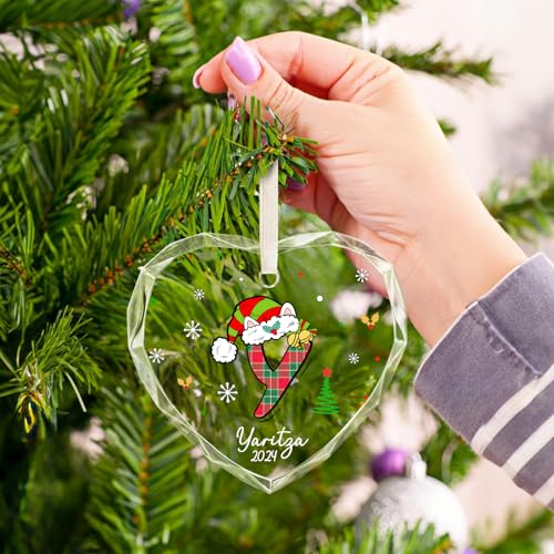 Personalized Christmas Ornaments with Initial Name