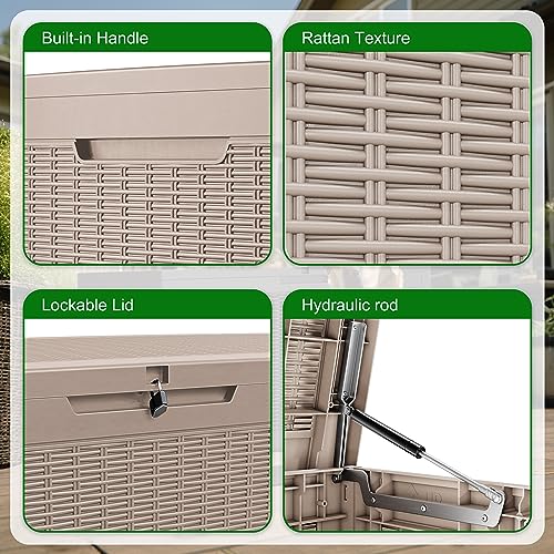 120 Gallon Deck Boxes Outdoor Waterproof