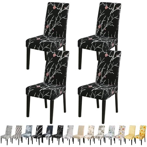 Pattern Chair Covers for Dining Room Set of 4