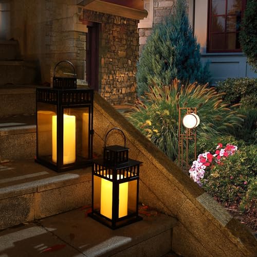 Large Outdoor Flameless Candles 6" 8" 10" x 5" (3 Count)