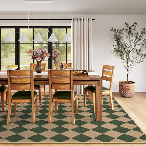 Checkered Easy Jute Living Room Rug (80 Sq Ft)