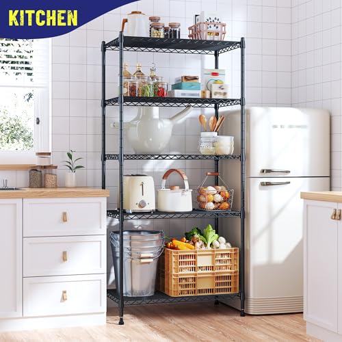 1010LBS Storage Shelves Adjustable Metal shelving Unit 5 Tier Wire Shelving (3 Count)