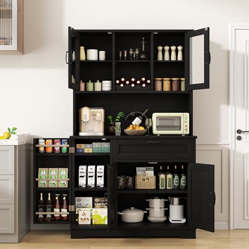 68" Kitchen Pantry Storage Cabinet