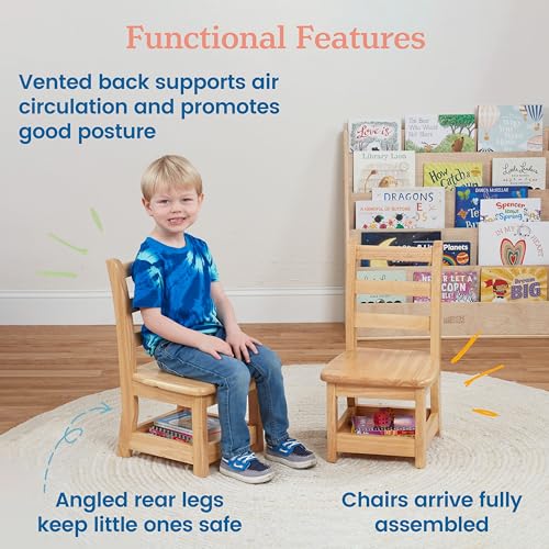 Three Rung Ladderback Chair with Storage (2 Count)