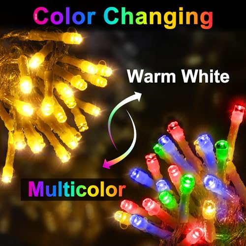 Christmas Lights Outdoor Color Changing Decorations 400 LED 33FT (60 Count)