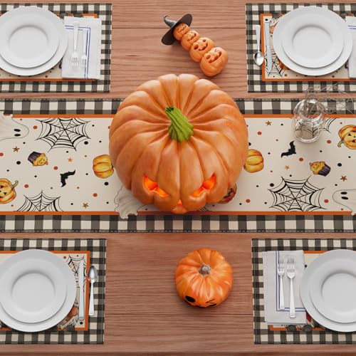 Halloween Gnome Table Runner for Table Decoration 13x108 Inch