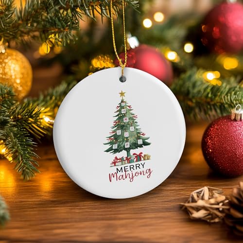 Christmas Mahjong Tree Ceramic Ornament Gifts