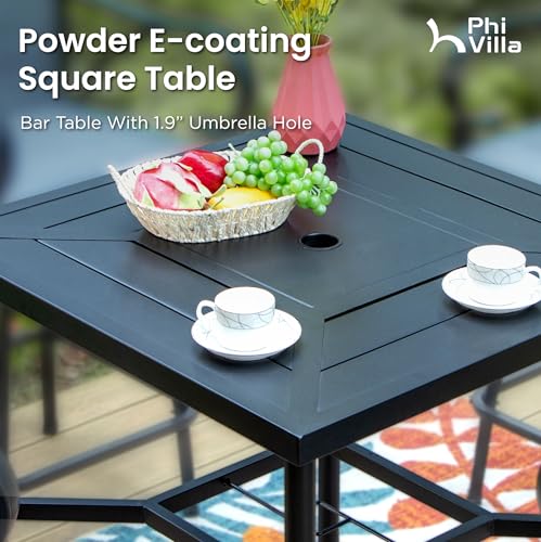Outdoor Bar Height Table and Chairs Set for 4 (5 Count)