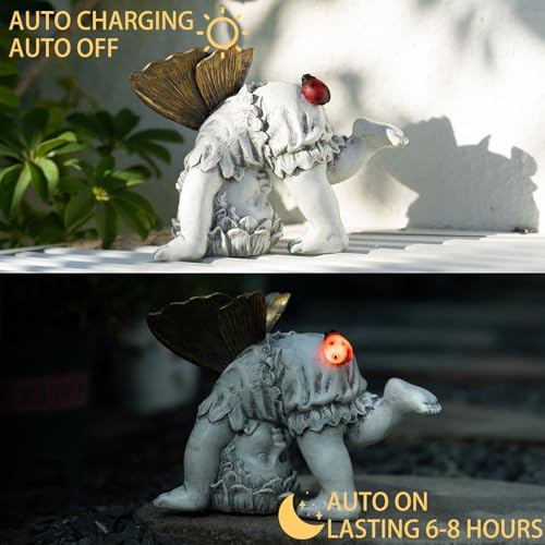 Solar Fairy Garden Statue Decor
